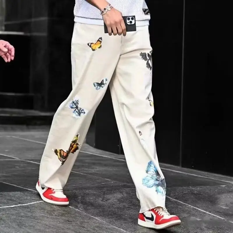 Брюки американские брюки прямого кроя повседневные модные спортивные для