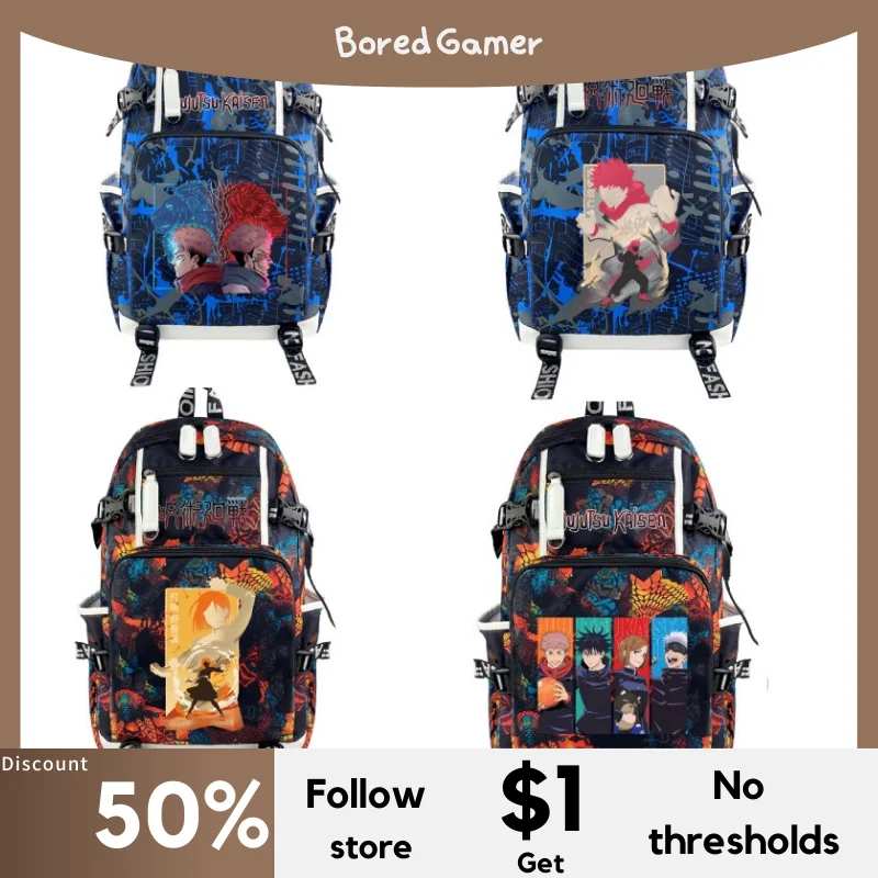 

Anime Jujutsu Kaisen Cartoon Large Travel Bag Laptop Backpack with USB Charger Unisex Students Fashion Bag Outdoor Gifts