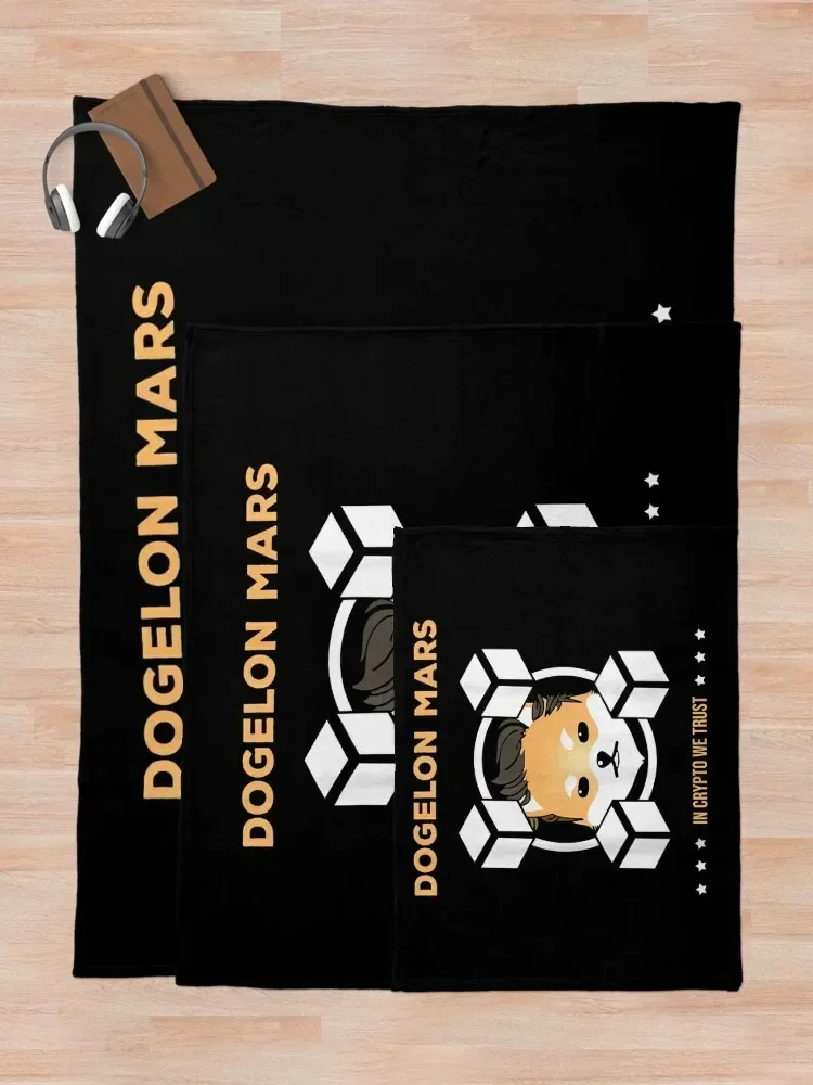 Одеяло Dogelon Mars In Crypto We Trust Elon Coin Future Millionaire Throw Blanket Thermals для путешествий термоодеяла
