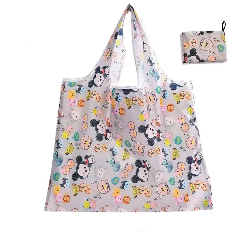 

Large-capacity shopping bag in stock foldable large calico square bag creative portable printing grocery storage bag