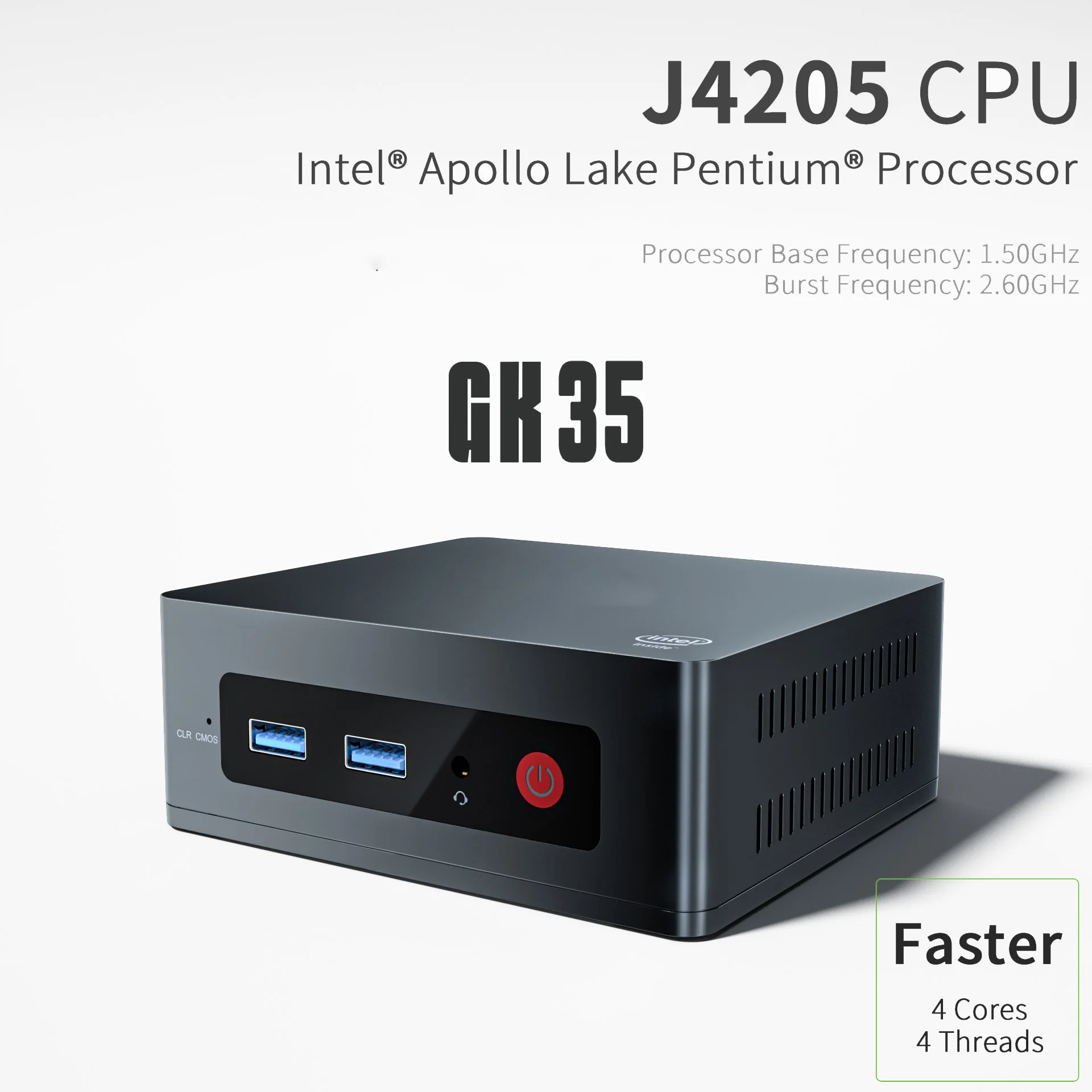 Beelink GK35 мини-ПК Intel Pentium J4205 2 6 ГГц 8 ГБ DDR3 128 ГБ/256 SSD Windows 10 Dual WIFI 4K UHD WIN10 Настольный HTPC |
