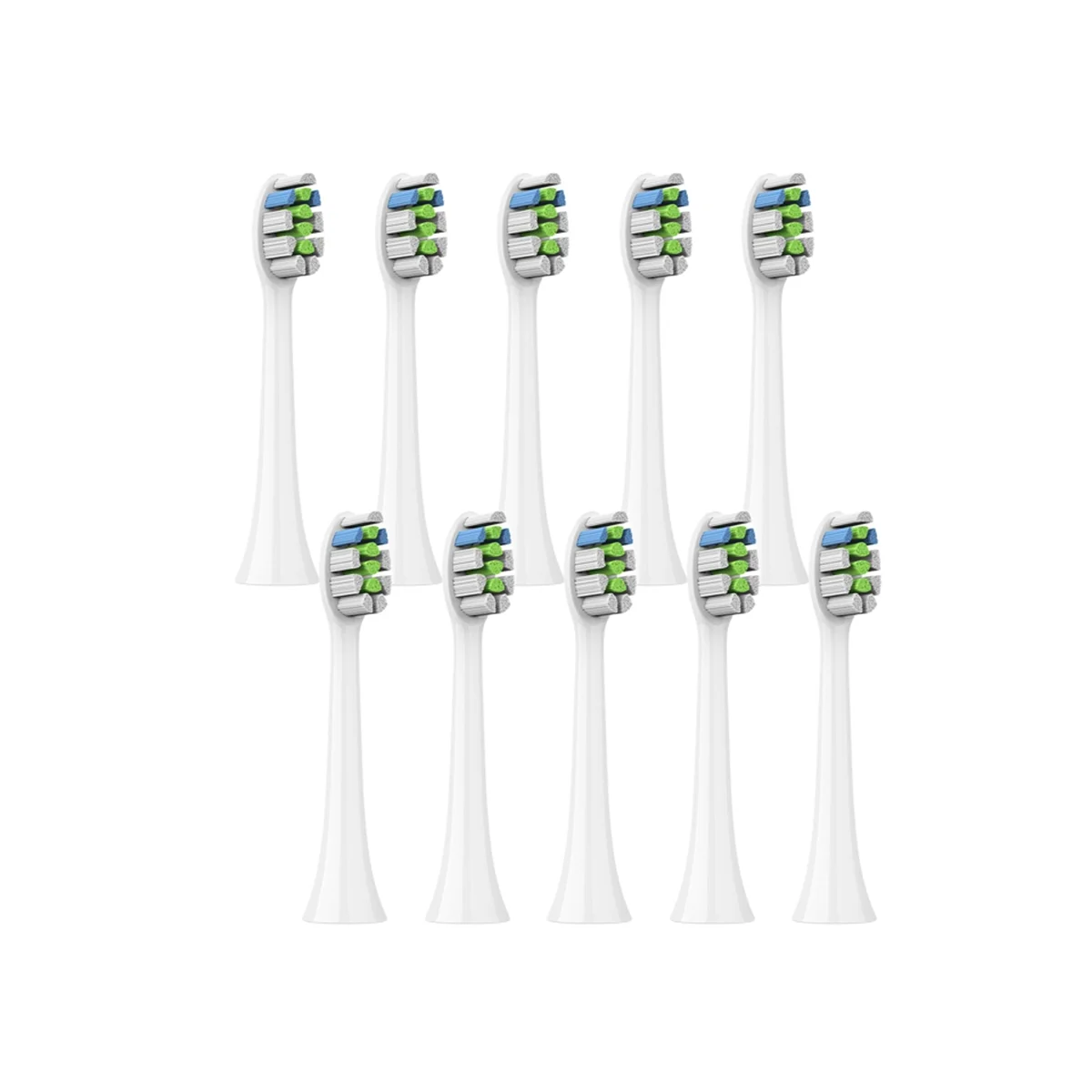 10Pcs Replacement Brush Heads for Philips HX6064 HX6930 HX6730 Sonic Electric Toothbrush Vacuum Soft DuPont White