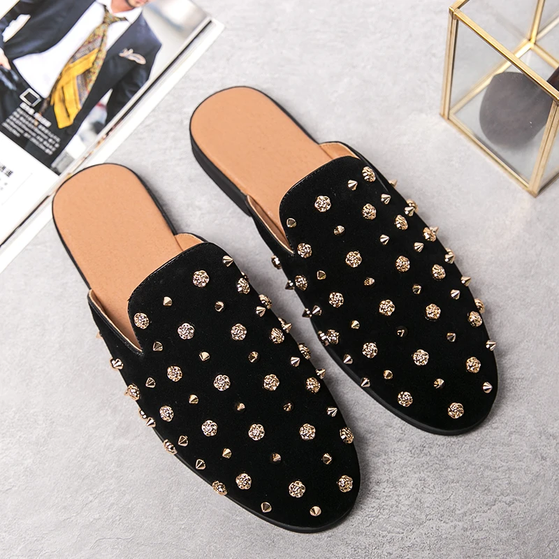 Мужские тапочки в британском стиле European Station модные повседневные слиперы для