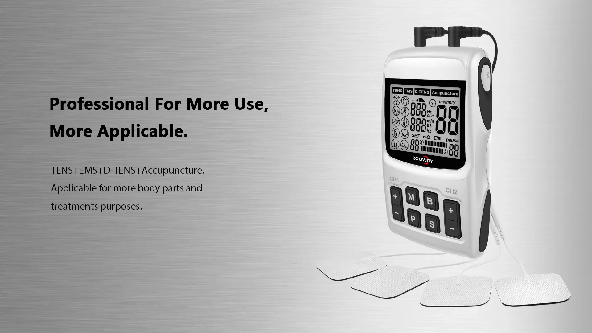 ROOVJOY 4 в 1 комбинированный терапевтический аппарат TENS + EMS RUSS IF для облегчения боли