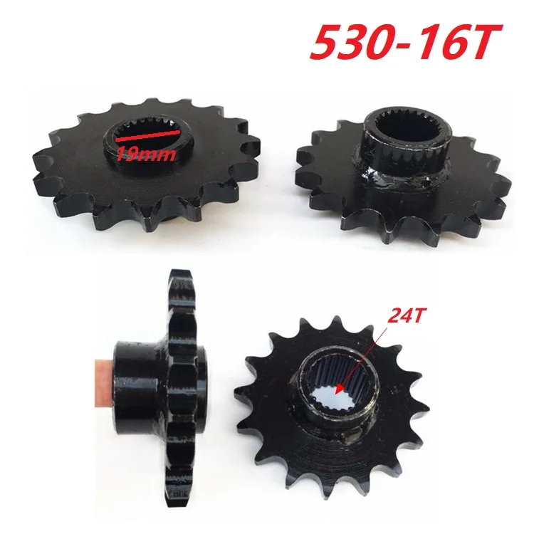 

ATVS ATV UTV front sprocket sprockets Inner hole 25mm 24T outside 16t for 530 chain 4X4 go kart karting quad buggy 350
