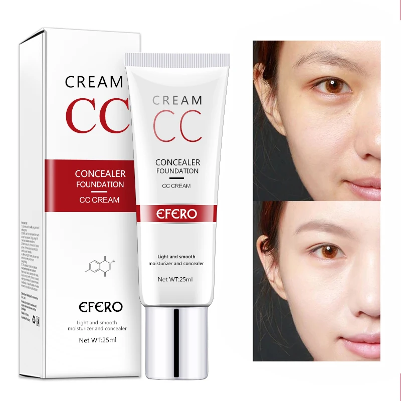 Fresh and Moist Revitalizing CC Cream Makeup Face Care Base Whitening Compact Foundation Concealer Prevent Bask Skin Care 25g