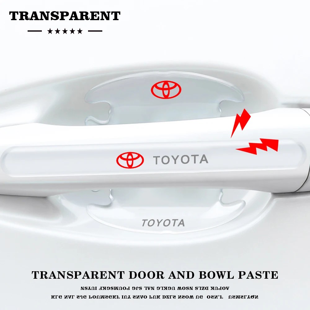 

Car Door Handle Cup Transparent Thick Anti Scratches Protector Stickers For Toyota Camry CHR Corolla RAV4 Yaris Prius