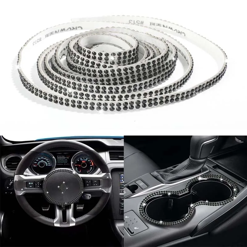 

Crystal Diamond Adhesive Code Strip Car Interior DIY Self-adhesive Diamond Decorative Accessories Hot Melt Adhesive Diamond Belt