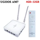 ТВ-приставка UGOOS AM7 Amlogic S905X4 Smart Android 11 DDR4 4 ГБ ОЗУ 32 Гб ПЗУ Wi-Fi 6 1000M LAN Bluetooth 5,0 4K HD медиаплеер