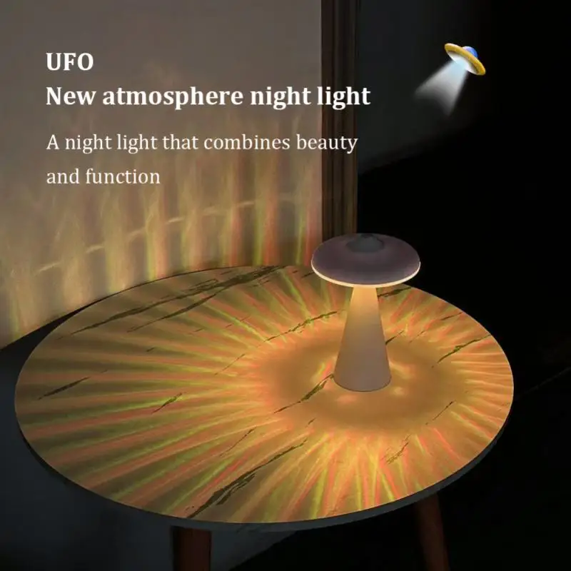 

Energy Saving Mushroom Atmosphere Lights Hot Dimming Ufo Atmosphere Night Light Led Stripe Light Effect Small Desk Lamps New