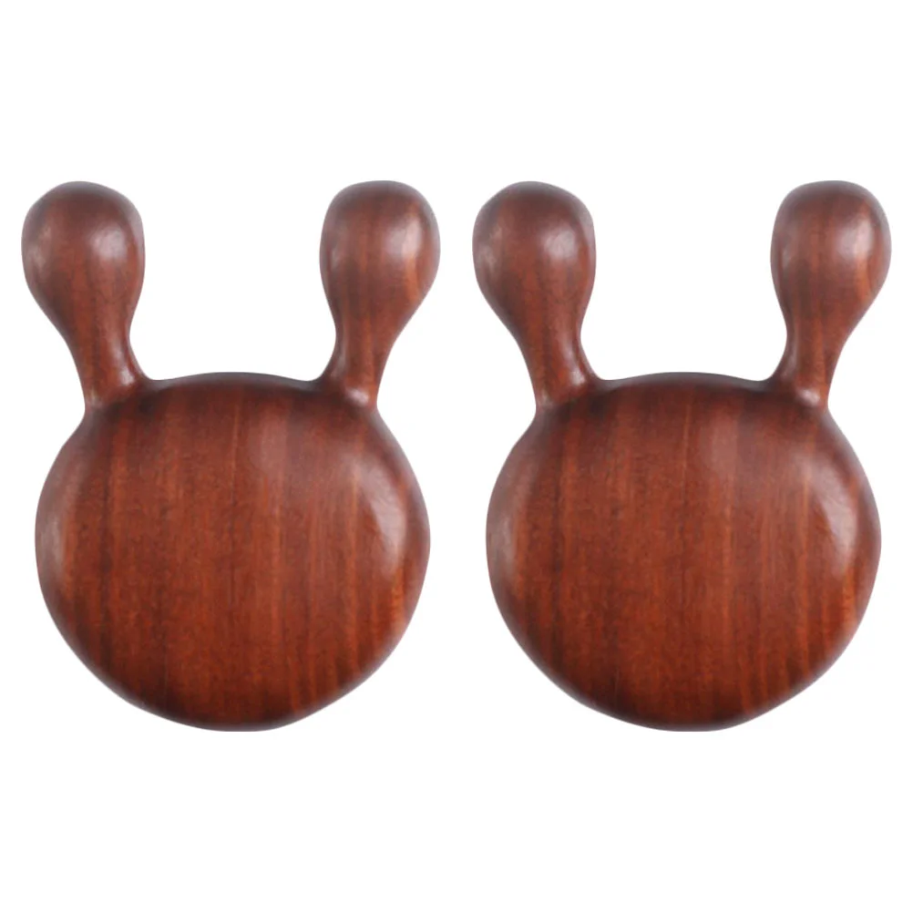 

2 Pcs Face Scraping Trigger Point Pen Wood Facial Massagers Comb Stick