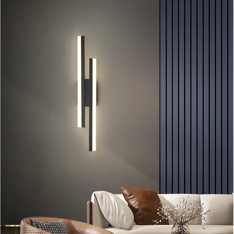

Simple Modern LED Wall Lamp Long Strip Opposite Bedroom Bedside Wall Lights Living Room Background Wall Decorative Linear Sconce