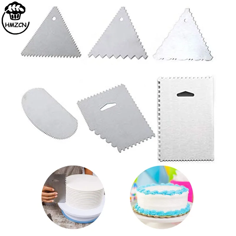 

1pc Stainless Steel Scraper Edge Smoother Fondant Scraper Spatulas Baking Pastry Tools Cake Decorating Tools Kitchen Accessories