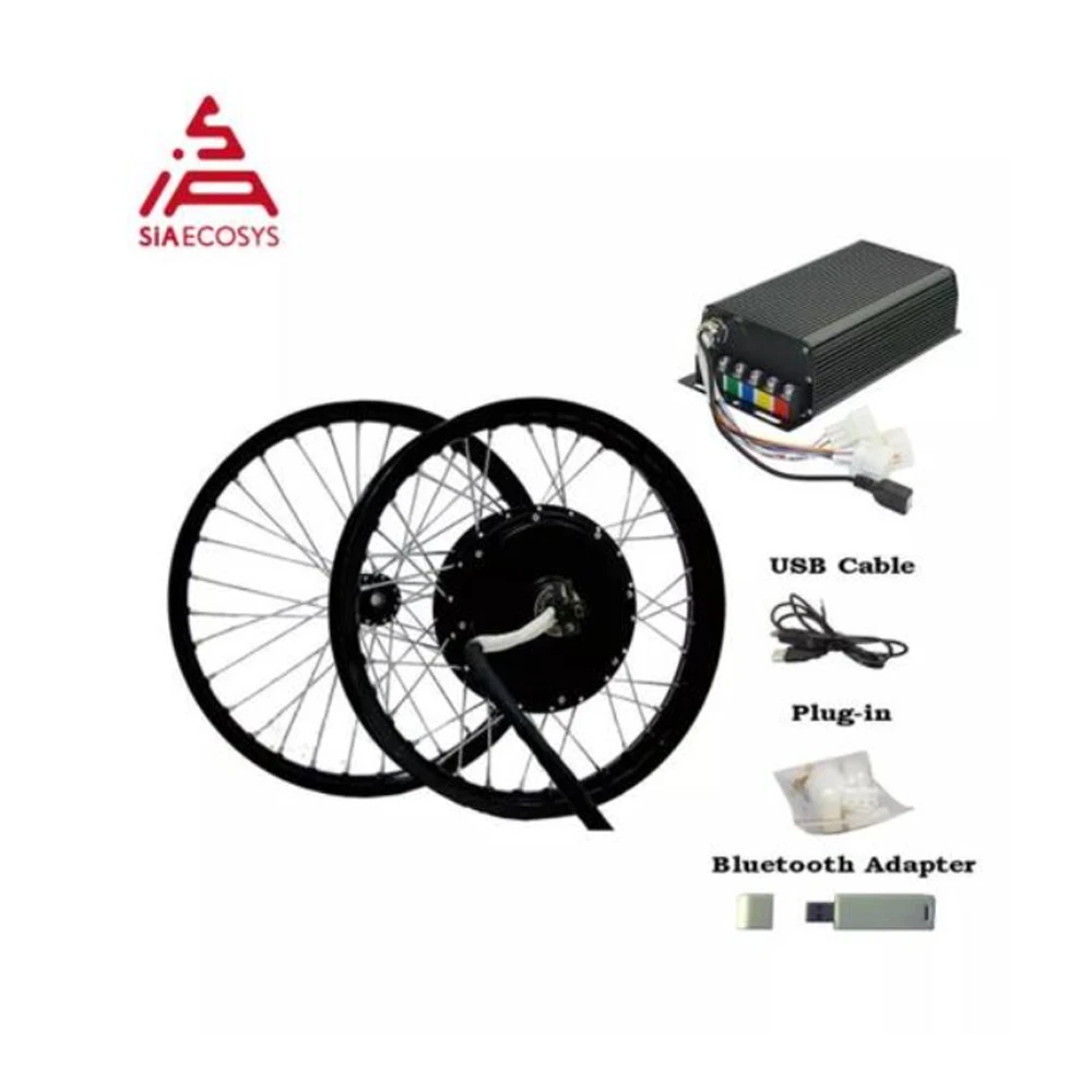 

QSMOTOR 19*1.6inch Wheel Rim 3kw Electric Bike Spoke Hub Motor And Aabvoton SIA7230 Controller For Electric Bicycle