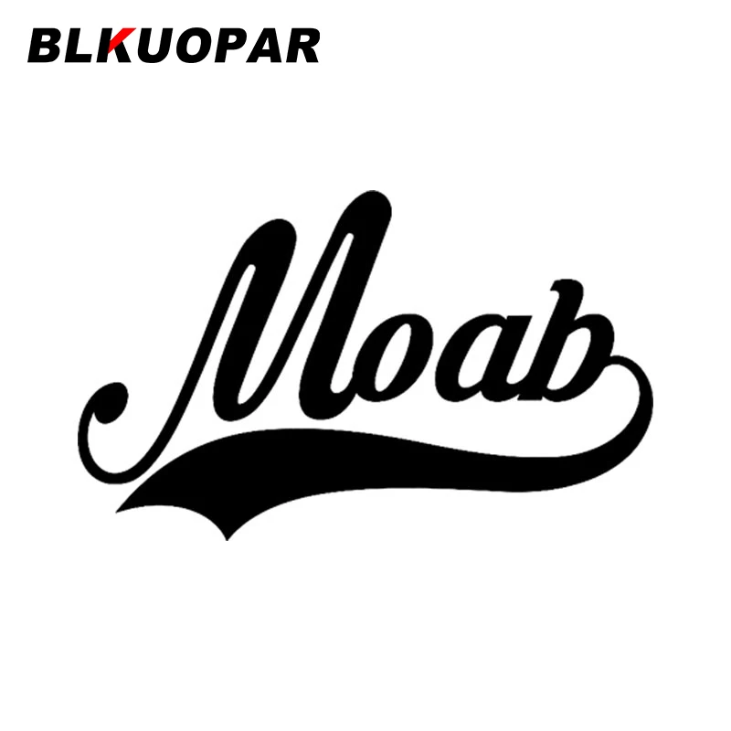 

BLKUOPAR Moab Text Art Silhouette Car Stickers Waterproof Sunscreen Creative Decal Trunk Motorcycle Air Conditioner Car Lable