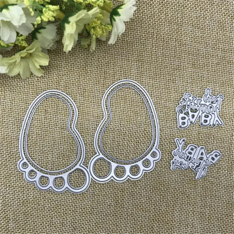 

Foot Metal steel cutting dies Stencil Book photo album card Embossing Dies Metal Craft