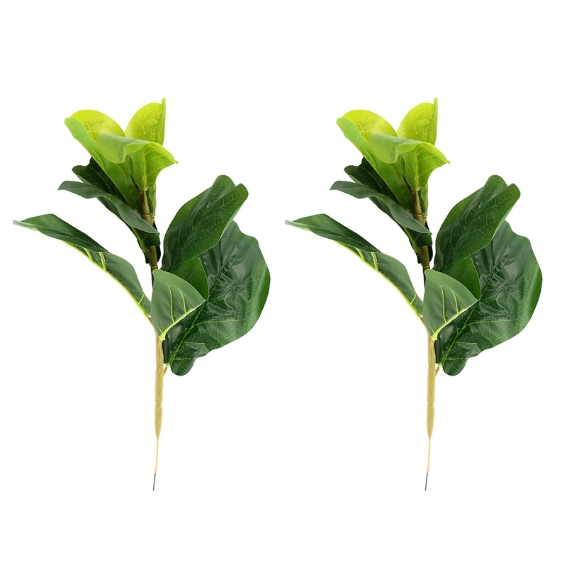 

Small Artificial Fiddle Leaf Tree 11Inch Faux Ficus Lyrata Tree For Home Wedding Courtyard Indoor And Outdoor Decoration