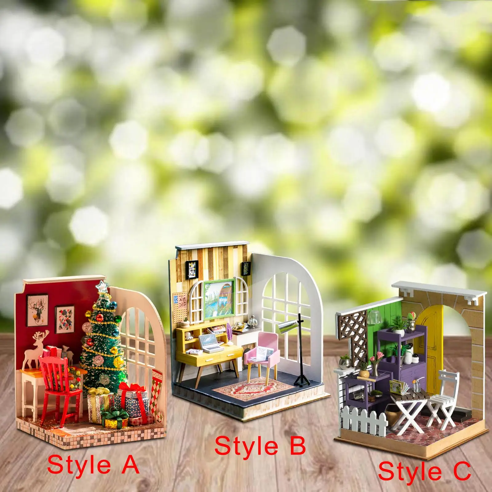 

DIY Miniature Dollhouse Home Decor 3D Building Puzzle for Creative Gifts