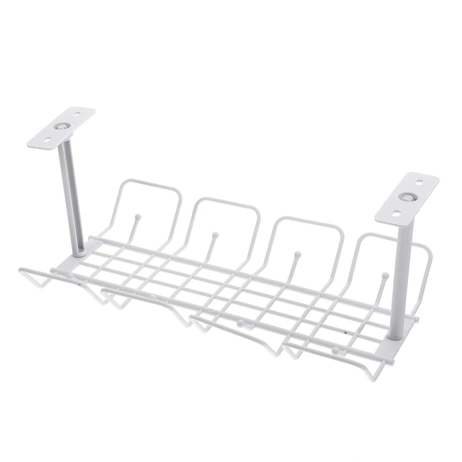 

Cabledesk Management Rack Tray Wire Organizer Basket Cord Metal Shelf Baskets Holder Pp Unferslides Shelves Kitchen Pantry