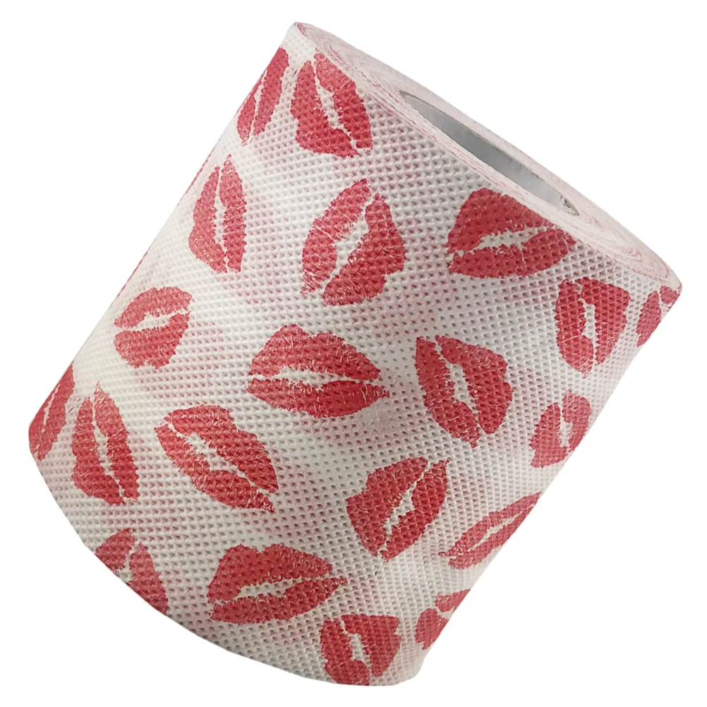 

Red Lipstick Printed Roll Pattern Tissue Paper Hand Towels Napkin Christmas Web Decorative Printing Home Toilet