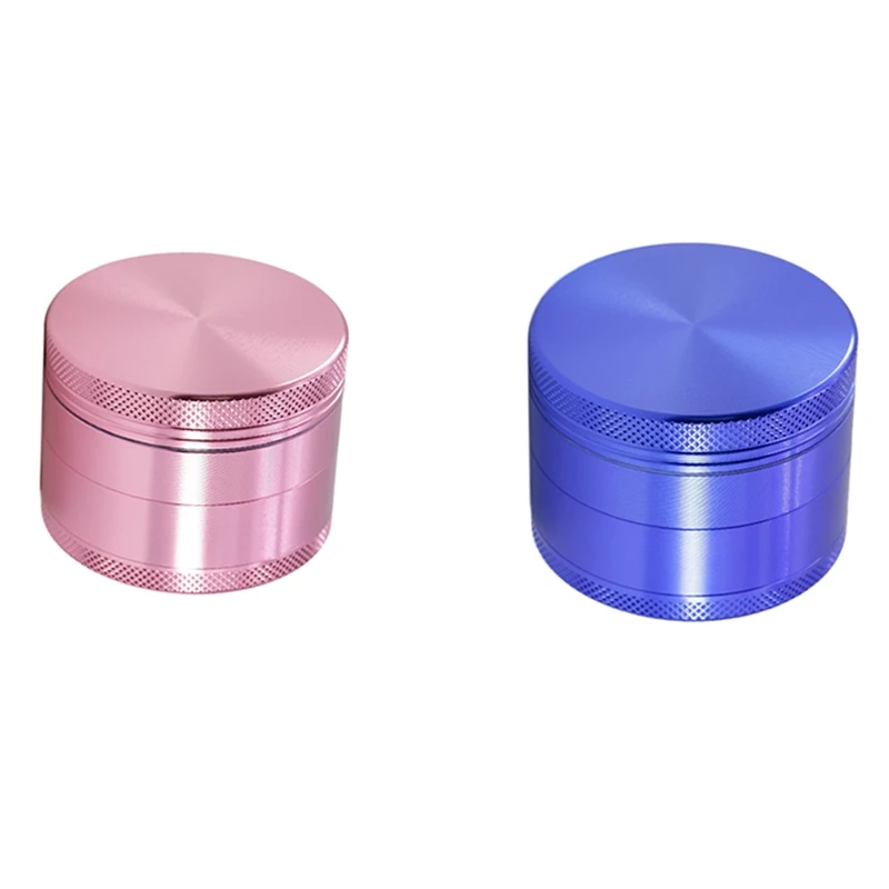 

2 Pcs 2Inch 4 Piece Spice Herb Grinder Handy Tools Sharp, Durable And Exquisite Workmanship 50Mm, Pink & Blue