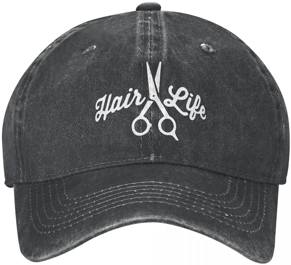 

Women's Hair Life Hat Gift for Mom Sister Adjustable Baseball Cap Black