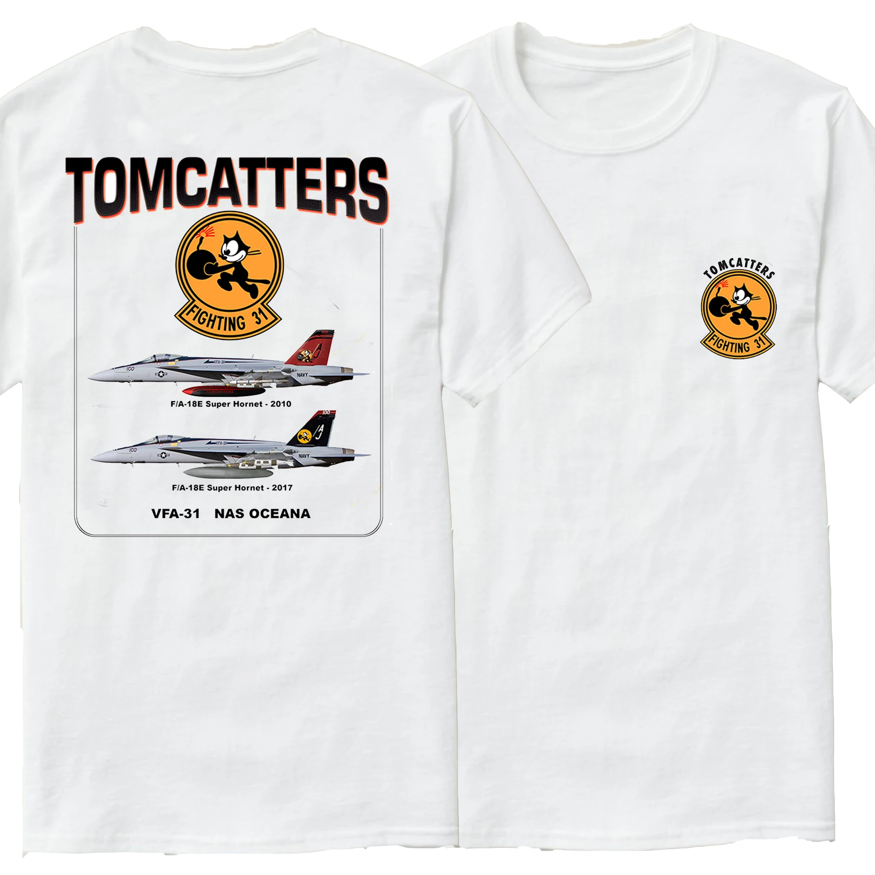 

VFA-31 Tomcatters Squadron F/A-18E Super Hornet Fighter T-Shirt 100% Cotton O-Neck Summer Short Sleeve Casual Mens T-shirt