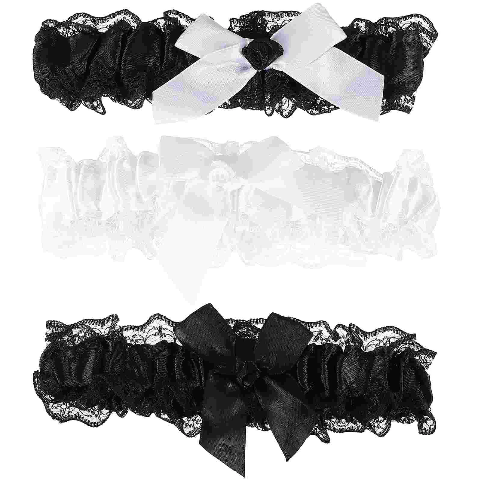 

3 Pcs Leg Circle Bridal Belt Elegant Band Strap Wedding Loop Thigh Lace Miss