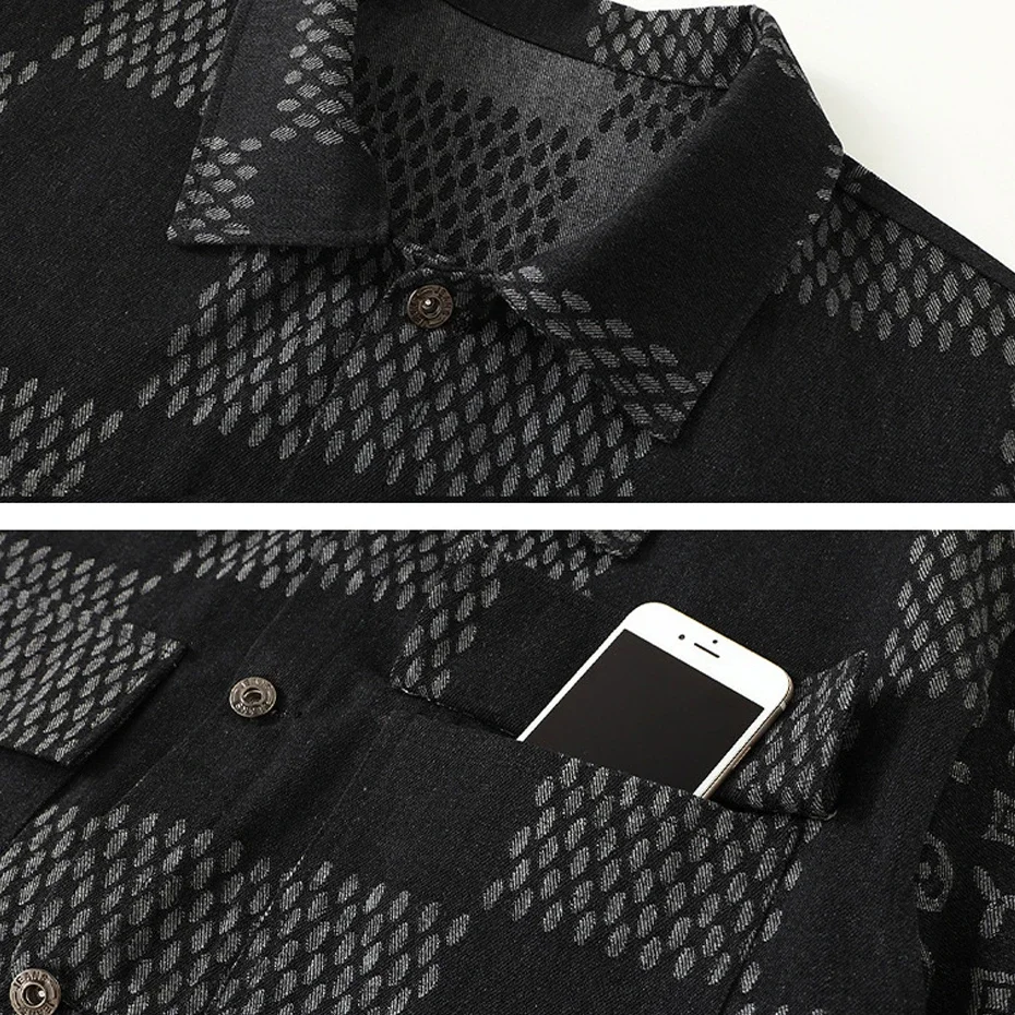 Мужская винтажная джинсовая куртка в клетку размеры 10XL 11XL