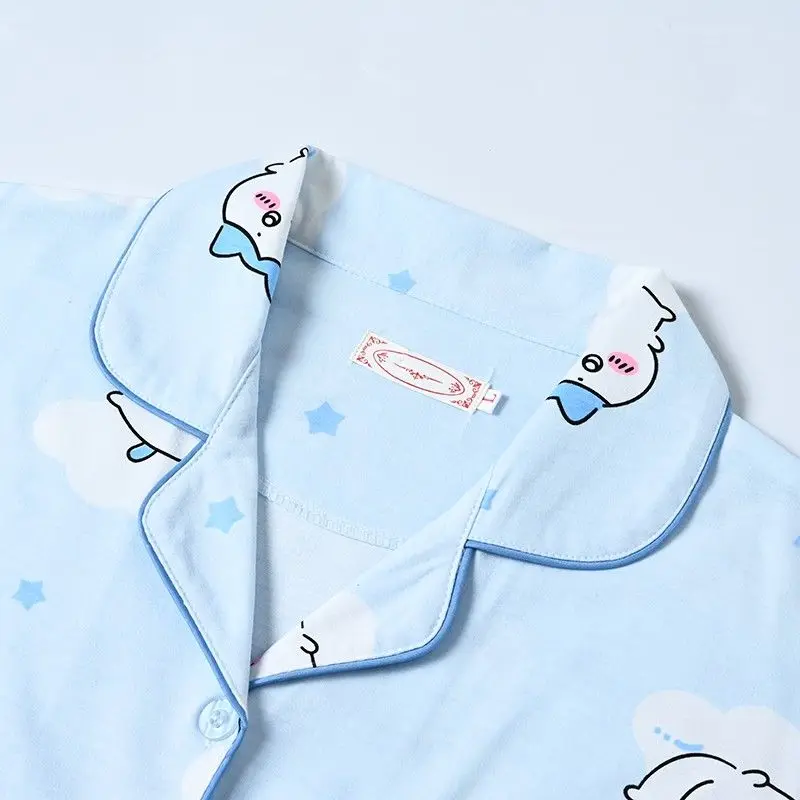 Пижамный комплект Chikawa Ji Ikawa женский из трех предметов хлопковые шорты с коротким