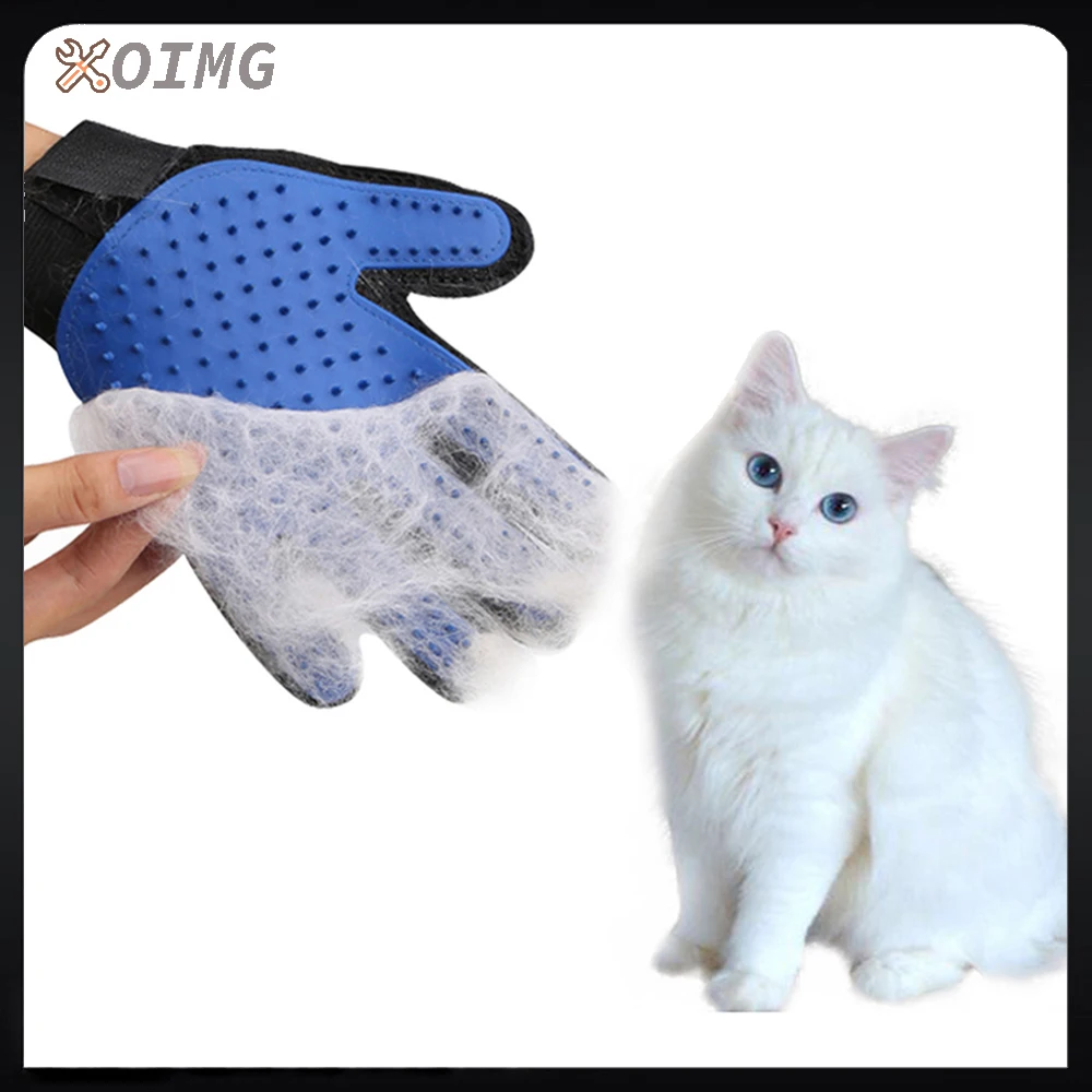 Перчатка для груминга кошек щетка вычесывания шерсти домашних питомцев и собак