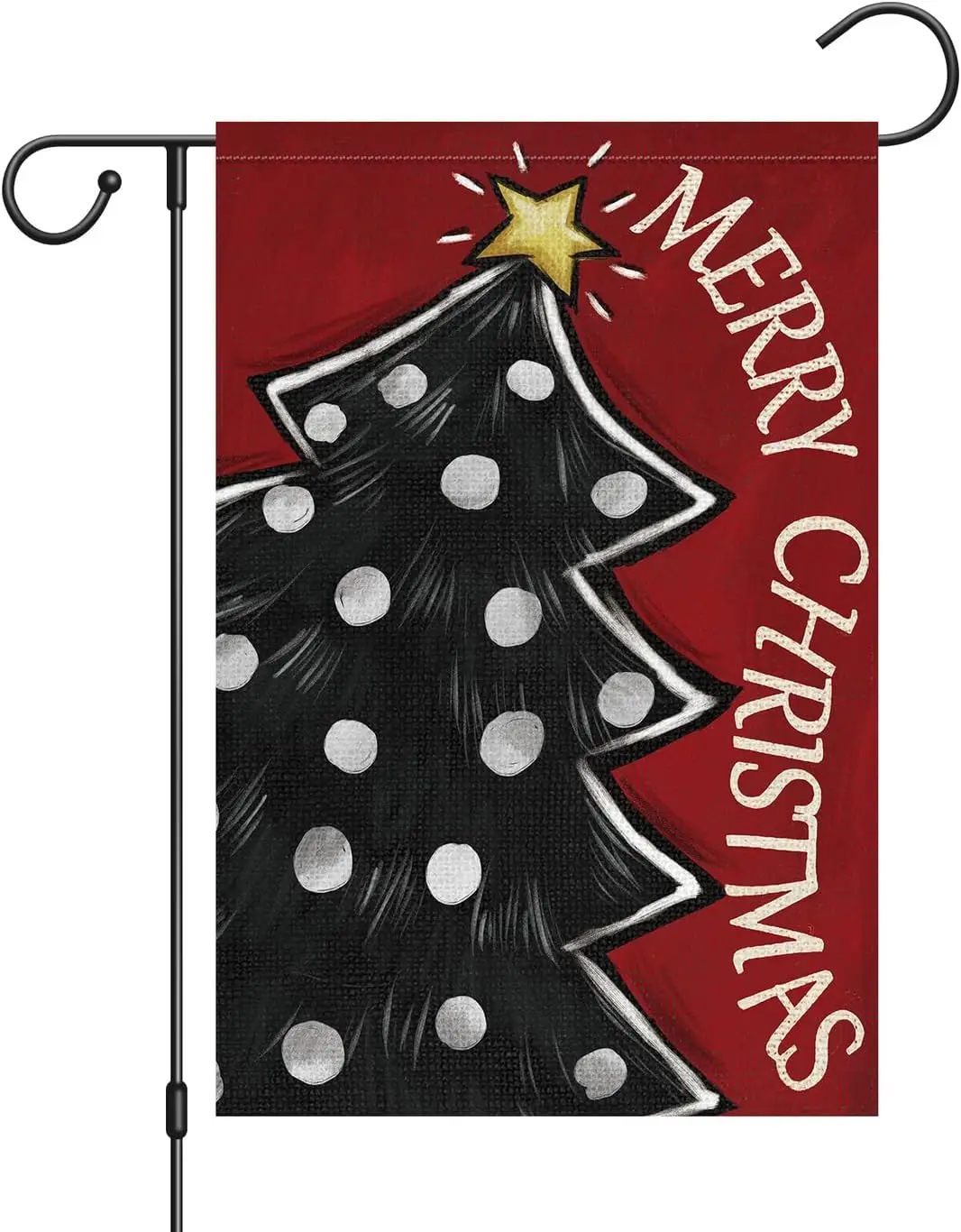 Луиза Маэлис с Рождеством Садовый флаг 12x18 дюймов Волнистая точка Рождественская