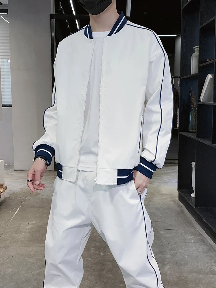 2022 новый весенний черно-белый спортивный костюм для мужчин размера плюс 5XL