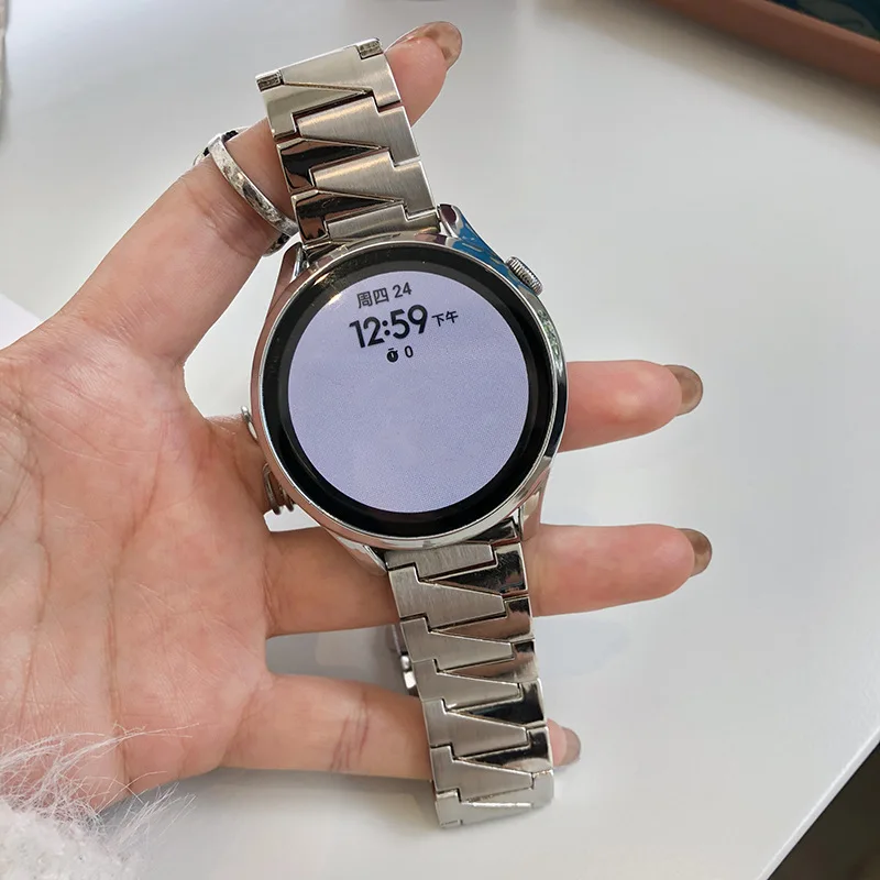 Suitable for Galaxy watch 4 special sawtooth three steel strap 42/46mm stainless steel strap for Galaxy watch 4 40mm/44mm