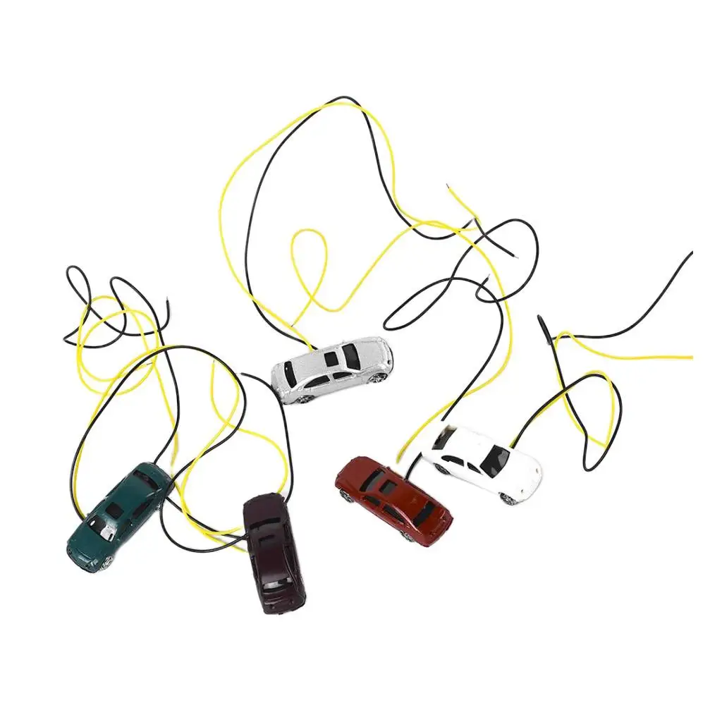 

5 Pieces Painted Model of Z Scale Cars Train Street Road Landscape