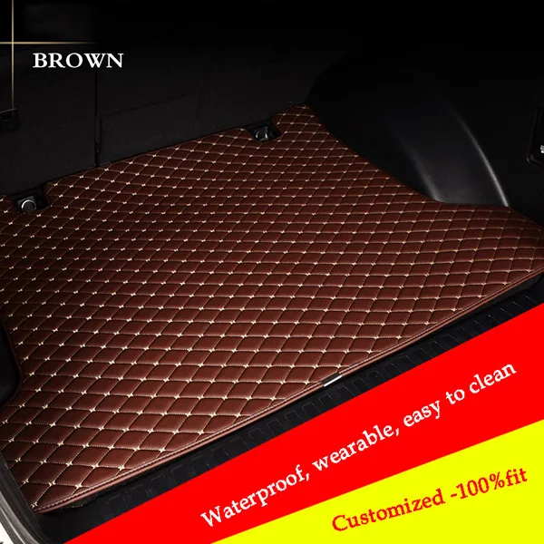 

custom car mat trunk for BYD F0 F3 F6 SURUI SIRUI G3 G5 G6 G3R F3R L3 S6 S7 E2 E3 E6 M6 car accessories Diamond trunk mat