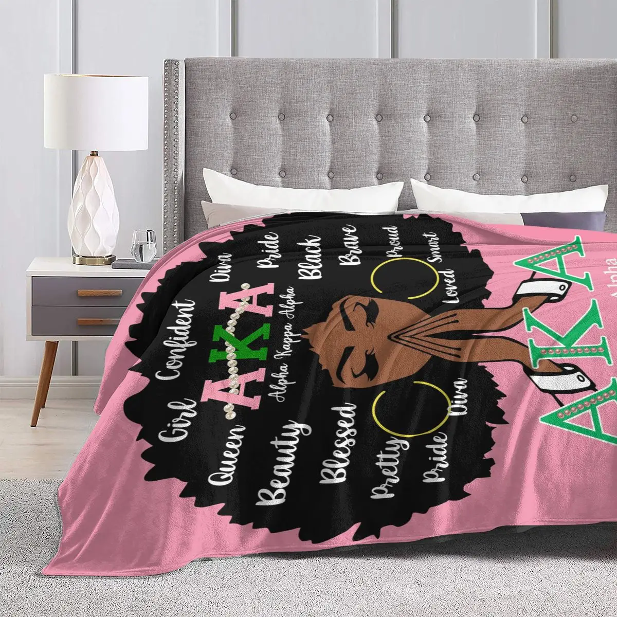 Всесезонное Флисовое одеяло Alpha Sorority Kappa AKA ультрамягкое фланелевое