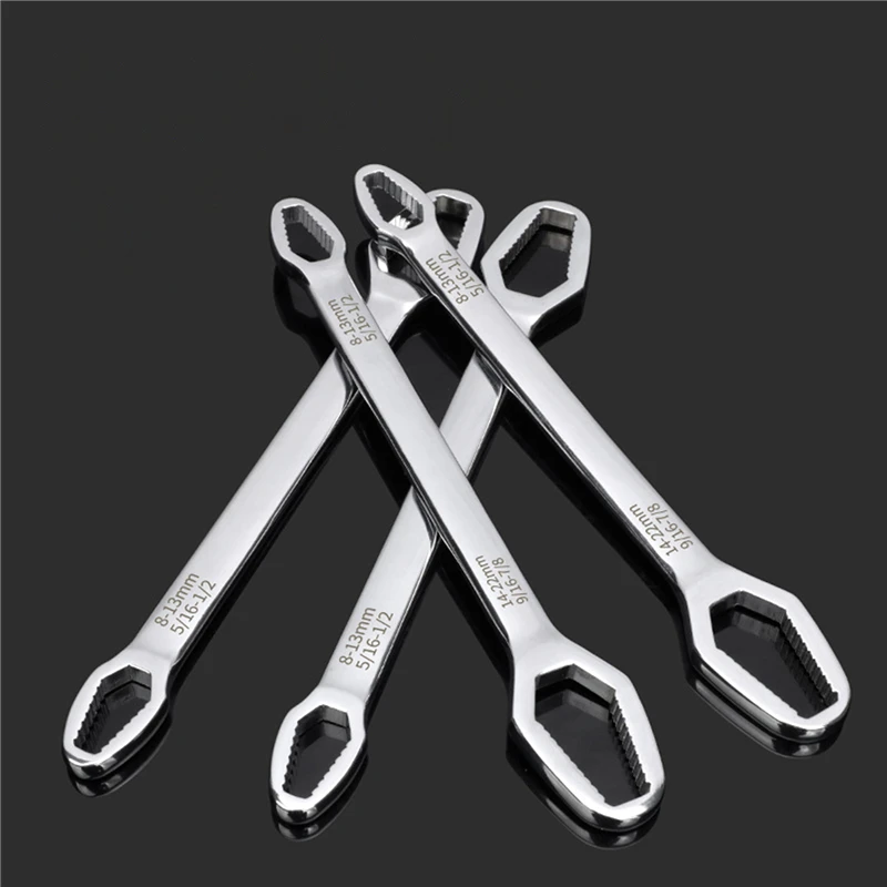 

Universal Wrench Adjustable Glasses Wrench 8-22Mm Ratchet Wrench Spanner for Bicycle Motorcycle Car Repairing Tools