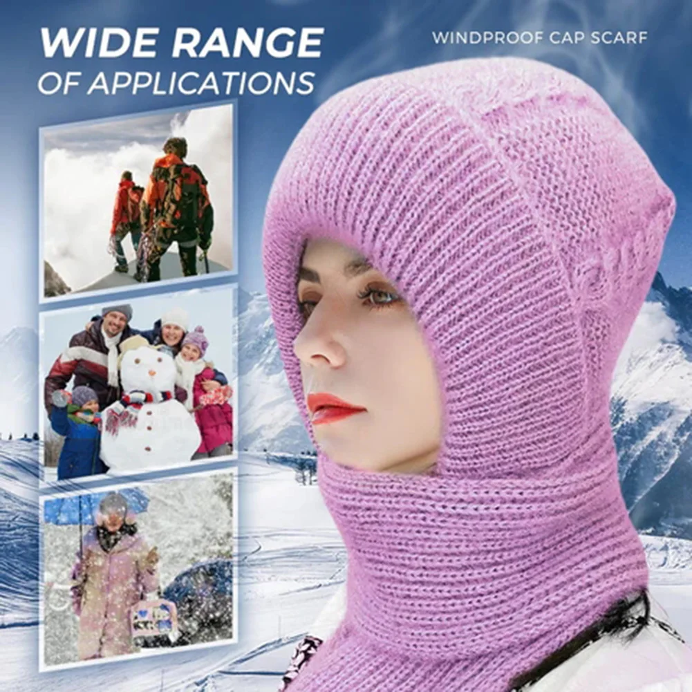 

2022 New Women's Thickened Warm Cycling Hat Detachable Masque Scarf Multipurpose Suitable for Riding Driving Best Sale-WT