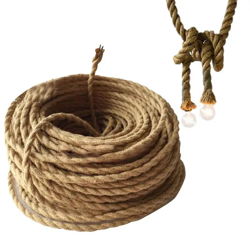 

Rope Cover Light Wire Vintage Home Hanging Rope Cover Power Wires For Fans Antique DIY Projects Lamp Wires For Home