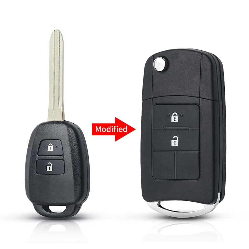 

KEYYOU BT Модифицированный Чехол Для Удаленного Автомобильного Ключа В Комплекте Для Toyota Camry Corolla Yaris Vios Prado - ...