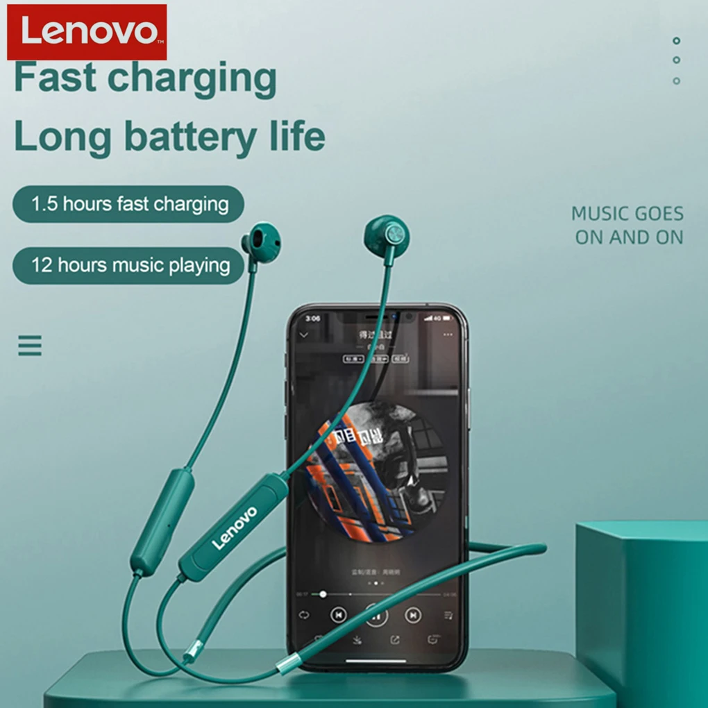 

Original Lenovo SH1 Wireless Earphone Bluetooth 5.0 Headset IPX5 Waterproof Magnetic Neckband Earbuds Sport Headphones With Mic
