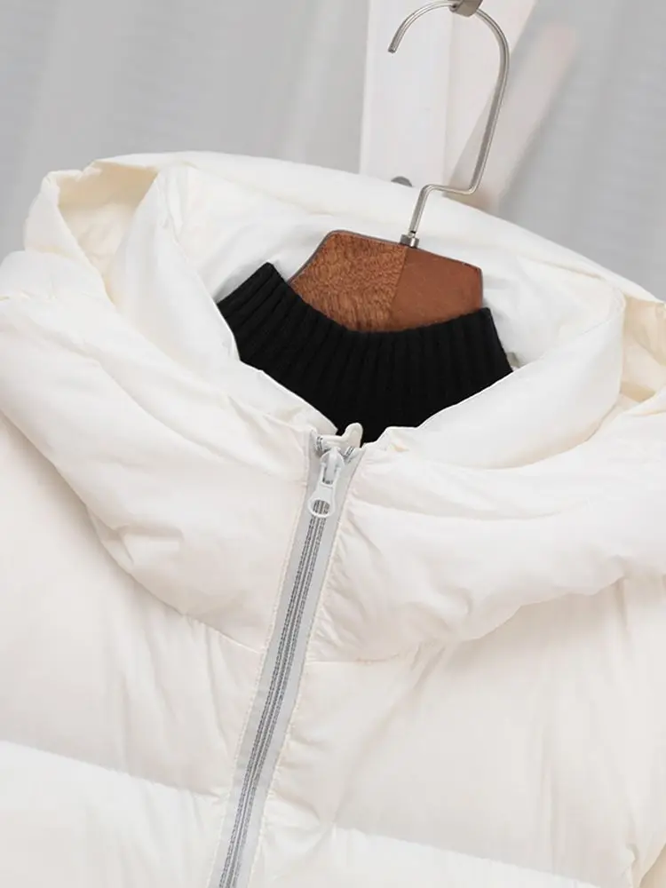 New Women Casual Style Hooded Down Jacket White Duck Down Jackets Autumn Winter Warm Coats And Parkas Female Outwear