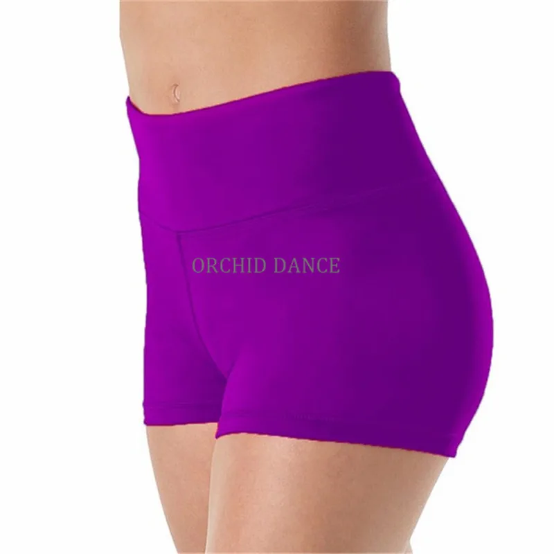

High Quality Shiny Nylon Spandex Women Gym Shorts