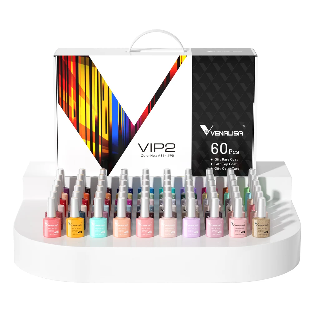 Фото TPO/HEMA FREE VENALISA VIP-набор Гель-лак для ногтей Фирменный гель-набор для чемодана Идеальный пигмент Профессиональный дизайн ногтей Стойкий гель №5