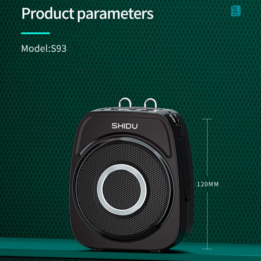 SHIDU S93 20 Вт портативный беспроводной усилитель голоса для учителя с UHF микрофоном
