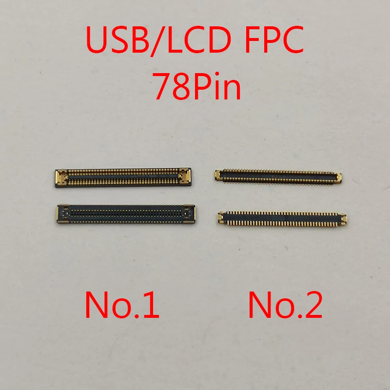 

10pcs 48 40 78 Pin LCD Display Screen FPC Connector For Samsung Galaxy A32 4G A325 A325F A325M G/5G A326 A326B USB Charging Port