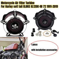 motorcycle air filter turbine for soft tail xl883 xl1200 48 72 1991 2019 sportsman motorcycle air cleaner intake filter