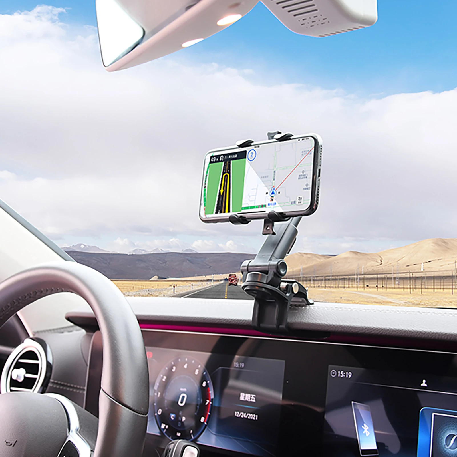 

Автомобильный держатель для телефона с поворотом на 360 градусов, автомобильное крепление для телефона на приборную панель, Автомобильный к...