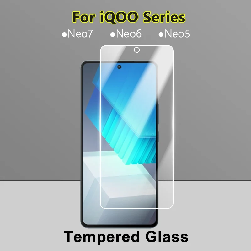 5 шт., защитная пленка для экрана для iQOO Neo7 Neo6 Neo5 S SE Lite, ультратонкая прозрачная 2.5D твердость 9H, жесткая фотография